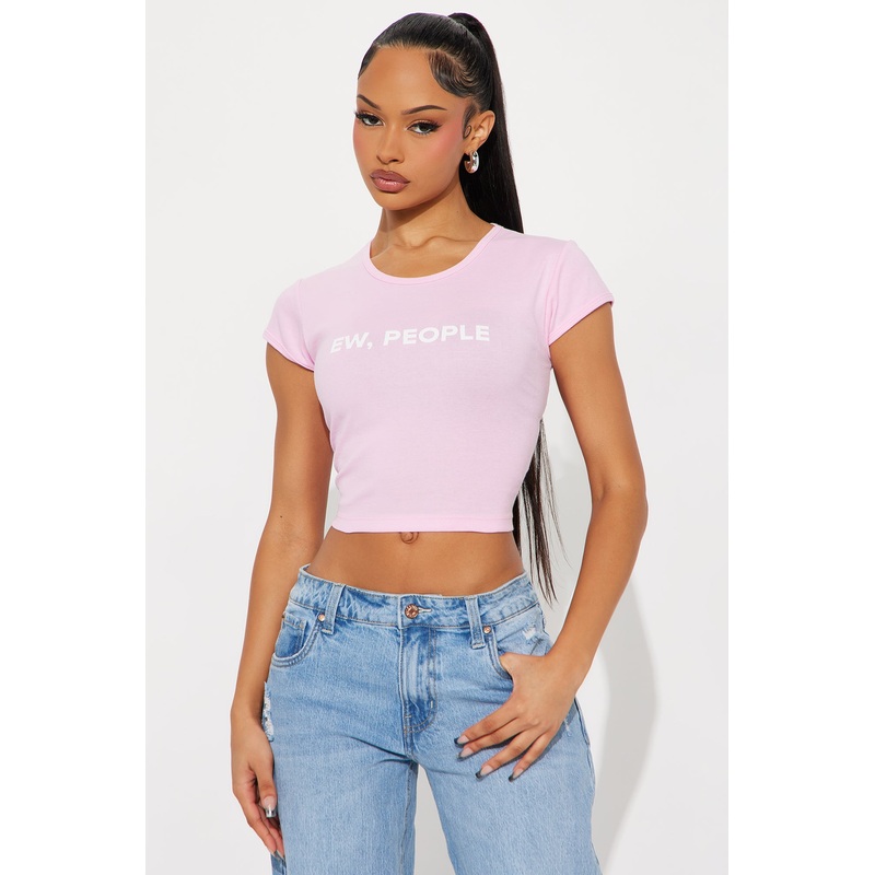 Ew People Baby Tee – Pink