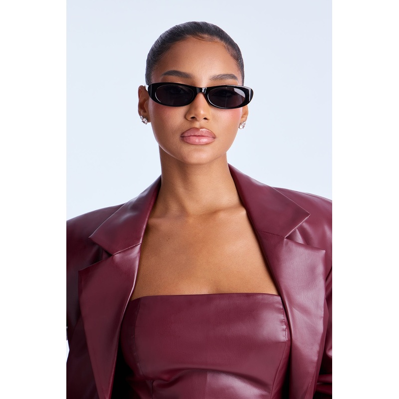 Huda Cat Eye Sunglasses – Black