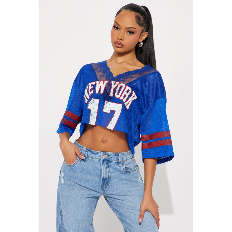 New York 17 Cropped Jersey – Royal