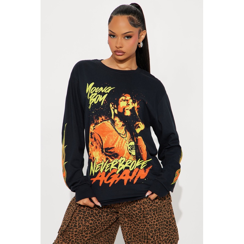 Youngboy Never Broke Again Long Sleeve Tee – Black