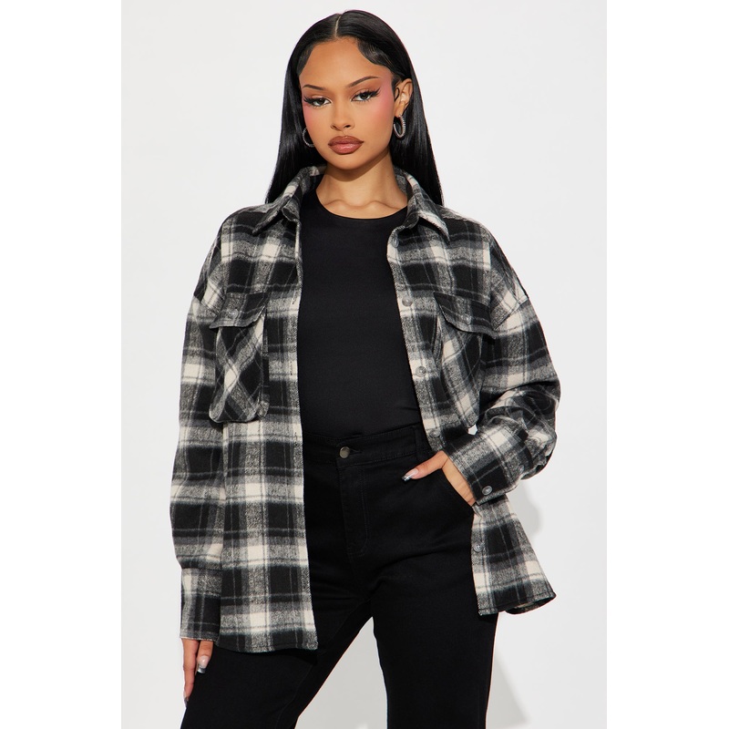 Act Right Plaid Flannel Shirt – Black/combo