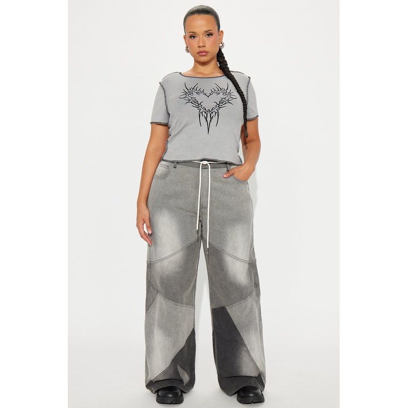 Better Shape Up Stretch Baggy Jeans – Black Wash