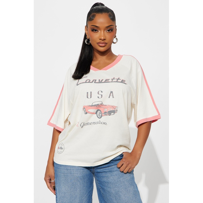 Corvette Multi Hit Jersey Tee – White