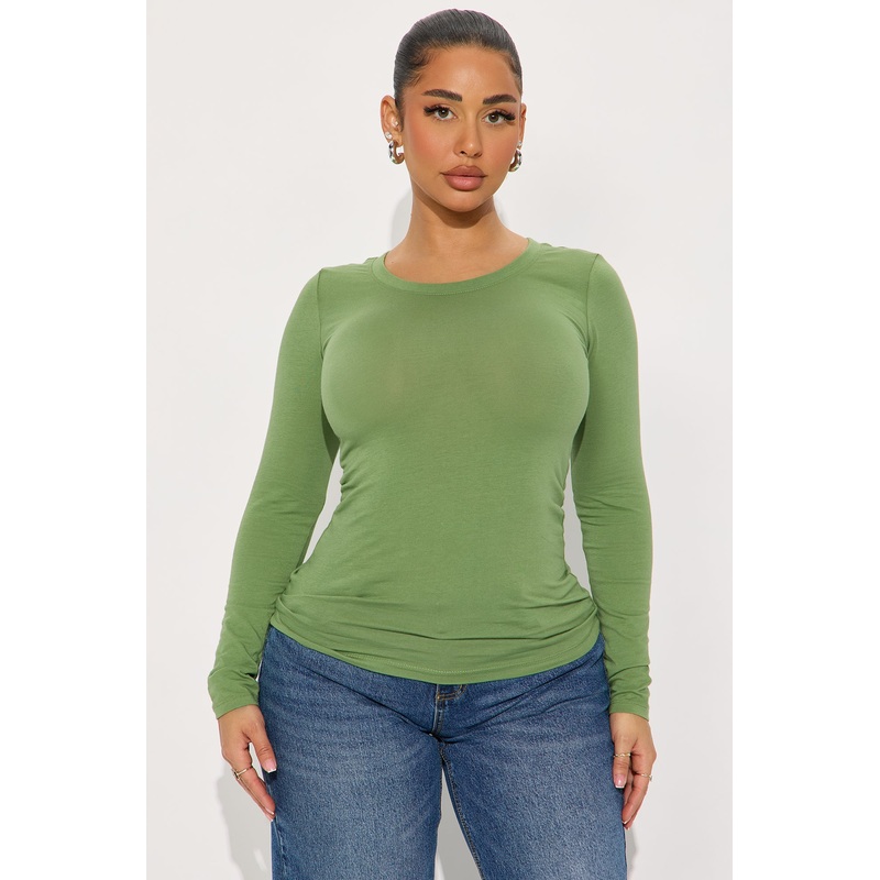 Sabrina Long Sleeve Tee – Olive