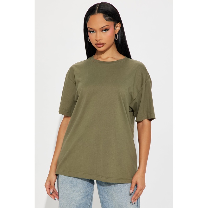 The Oversized Boyfriend Tee – Olive