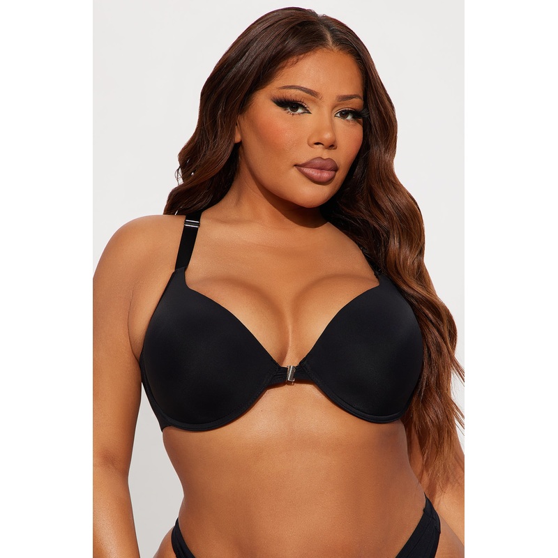 Way Back Seamless Racerback Front Closure Bra – Black