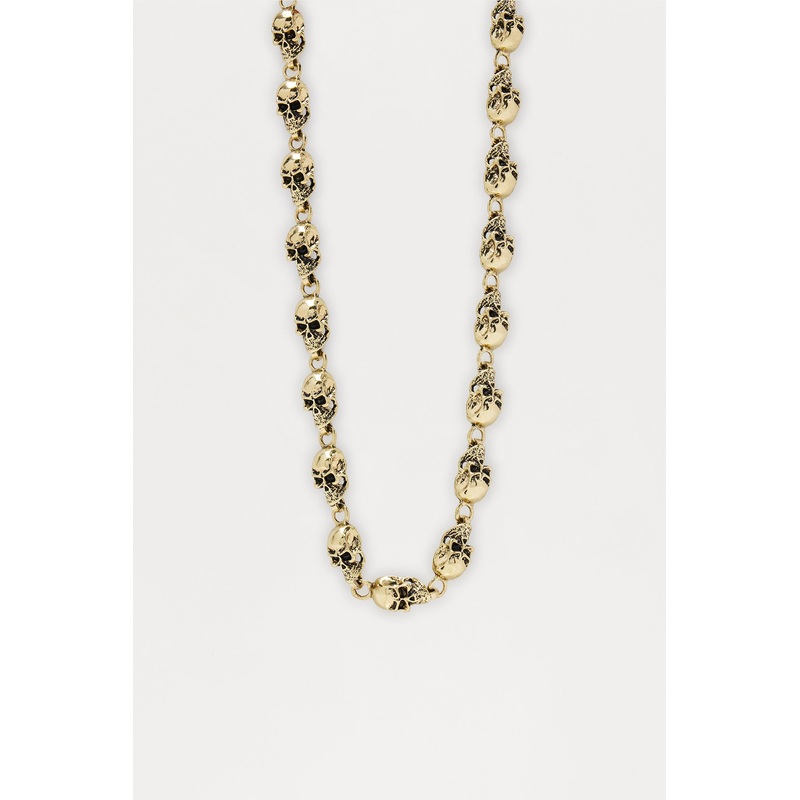 12 MM Skull Pant Chain – Gold