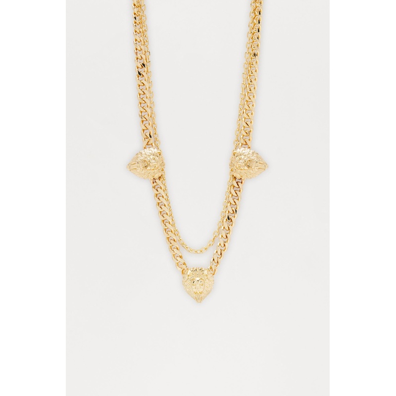 Lion Link Necklace Set – Gold