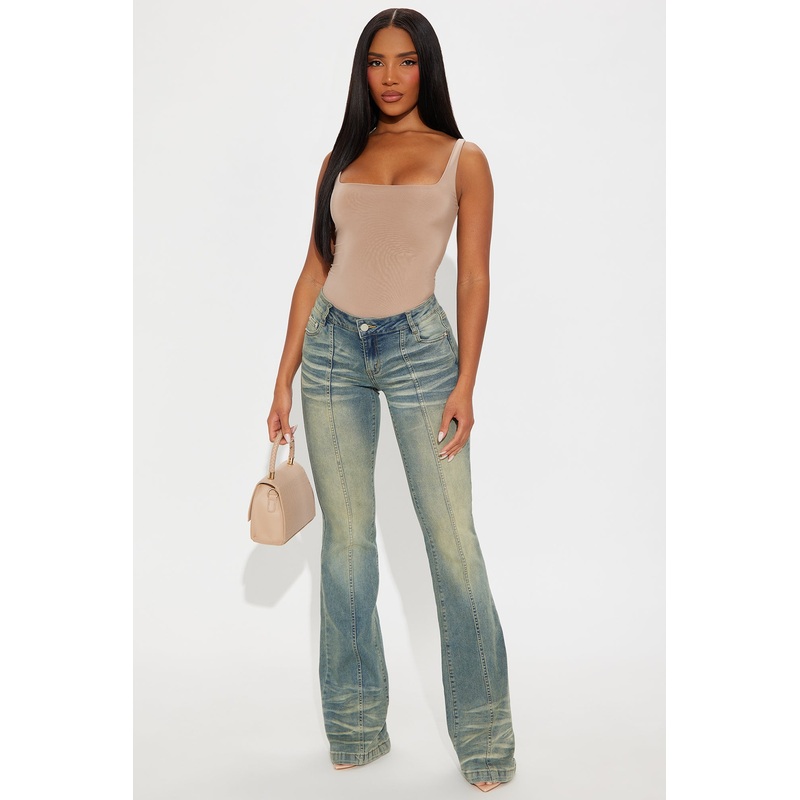 Tall Paris Low Rise Stretch Flare Jeans – Vintage Wash