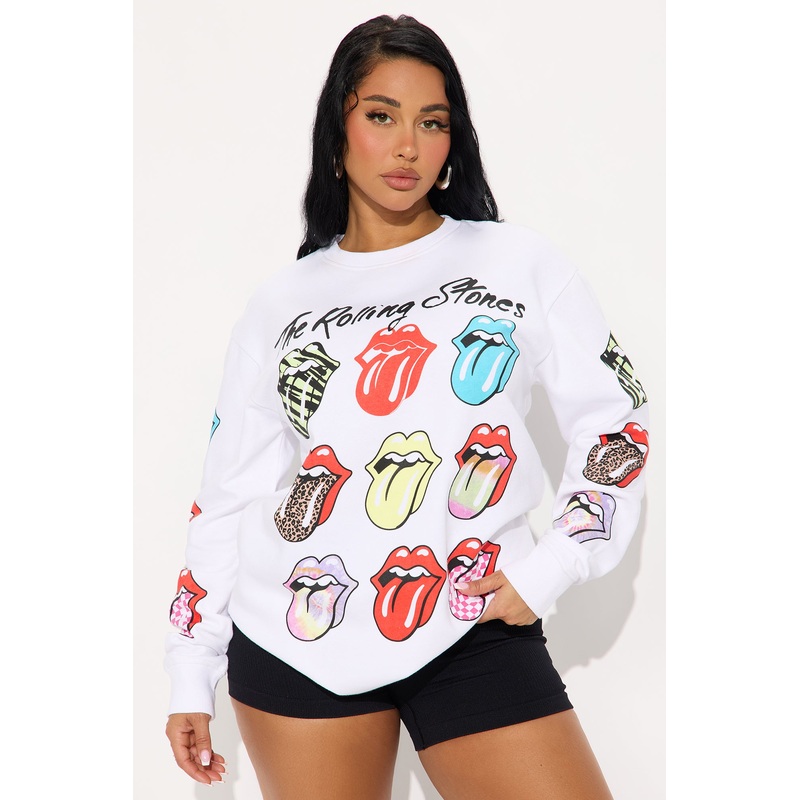 The Rolling Stones Tongue Out Sweatshirt – White