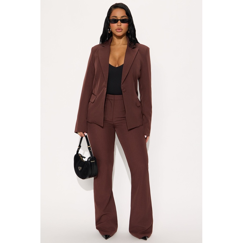 Breaking Even Flare Trouser – Chocolate