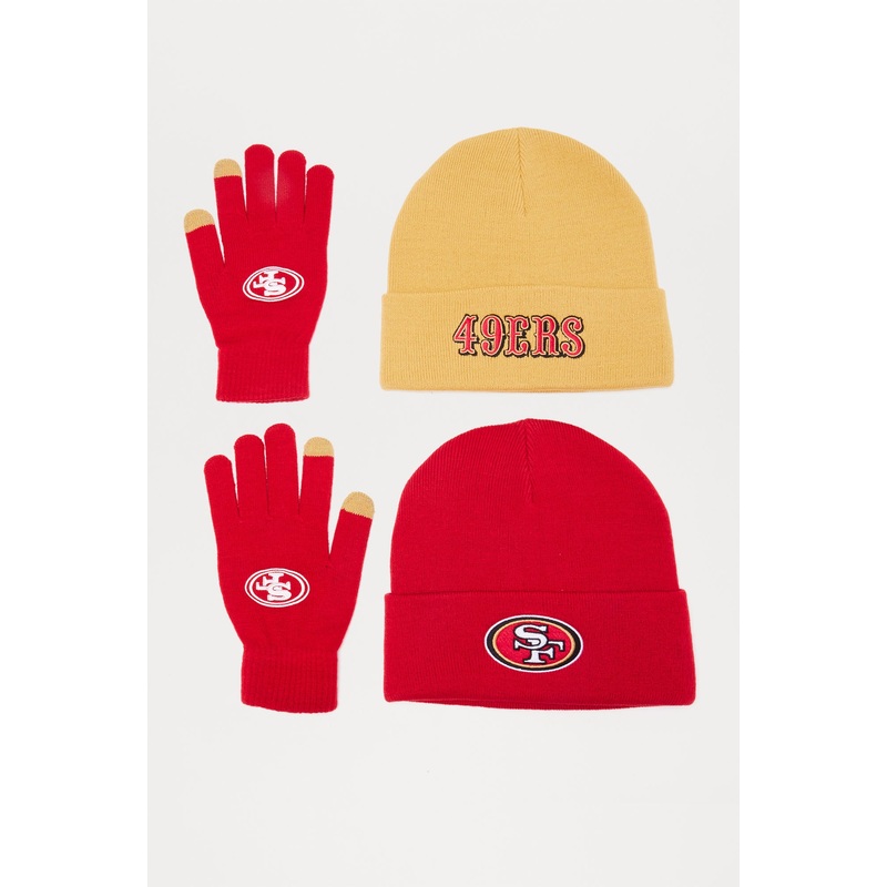 Classic San Francisco 49ers Beanie 2 Pack – Red/combo