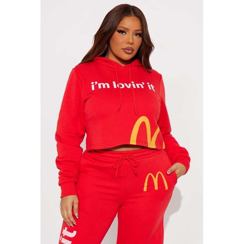 McDonald’s I’m Lovin’ It Cropped Hoodie – Red