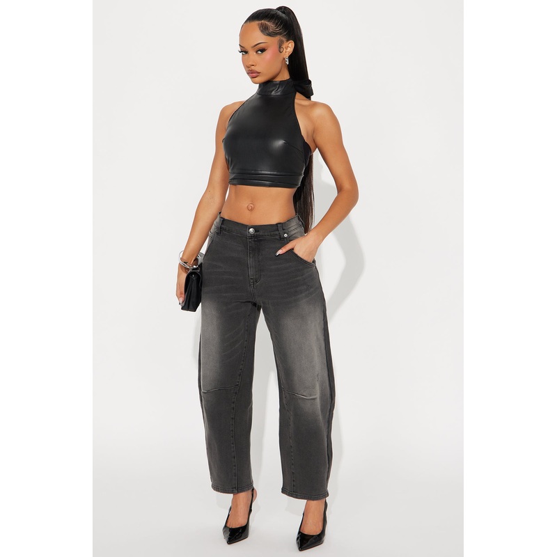 Bailey Horseshoe Leg Jeans – Black Wash