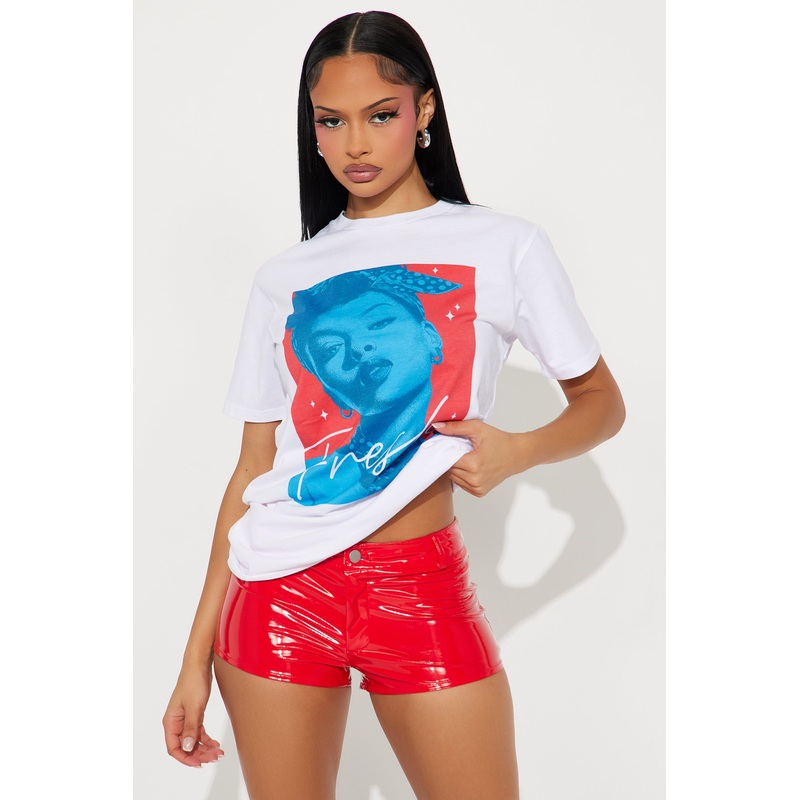 Fresh Gal Oversized Tee – White