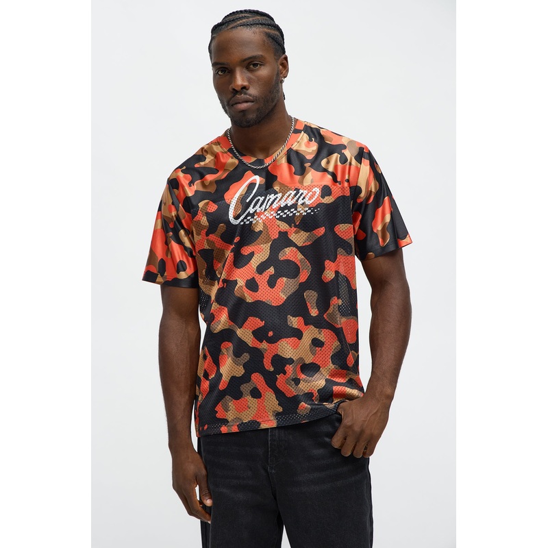 Camaro Combat Print Mesh Jersey – Orange/combo