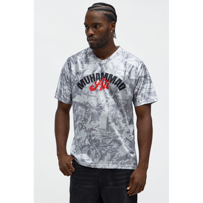 Muhammad Ali Camo Mesh Jersey – Grey