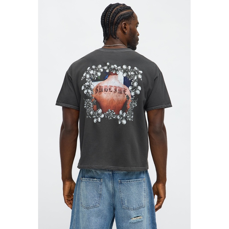 Sublime Album Cover Boxy Short Sleeve Tee – Black Wash
