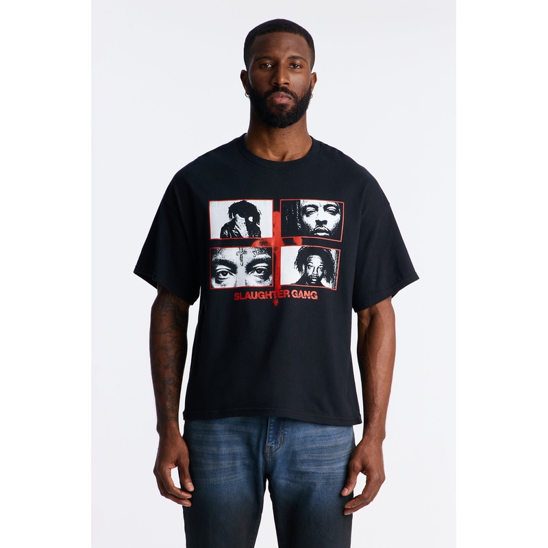 21 Savage Lord Forgive Oversized Short Sleeve Tee – Black