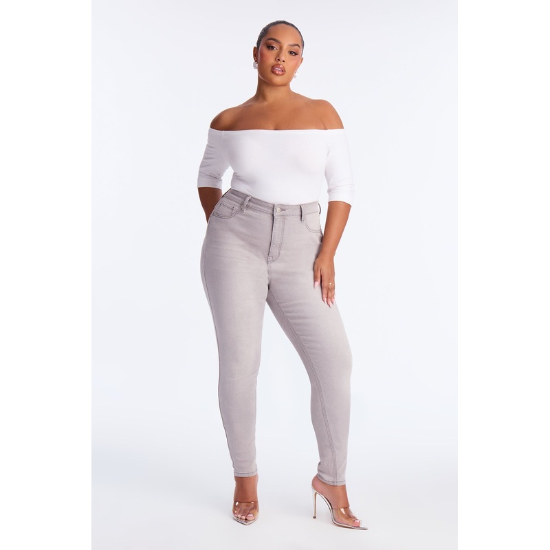 Tall Madrid Booty Lifting High Rise Stretch Skinny Jeans – Grey