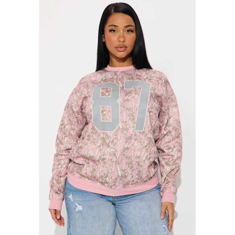 Pink Camo Number Crew Sweatshirt – Camouflage