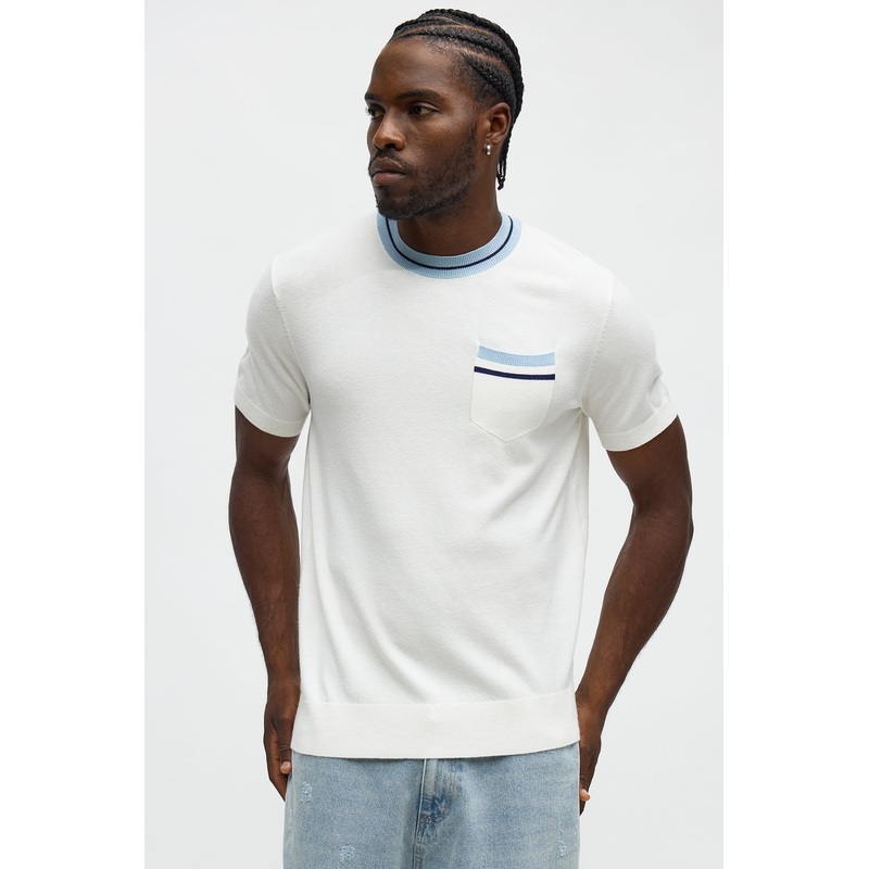 Sea Breeze Pocket Tee – White/combo