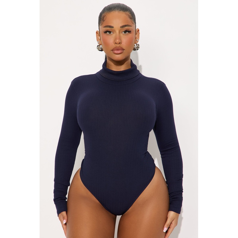 Tess Turtleneck Bodysuit – Midnight Blue