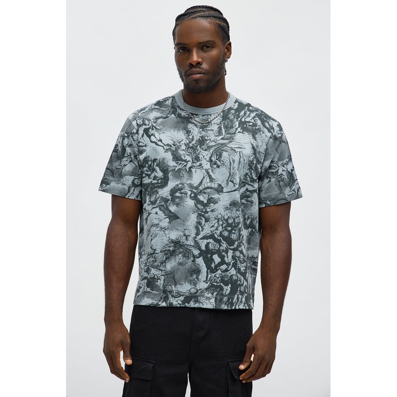 Artistic Short Sleeve Tee – Grey