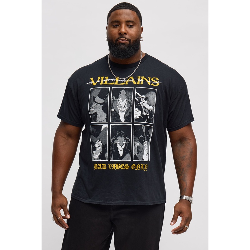 Disney Villains Bad Vibes Only Short Sleeve Tee – Black