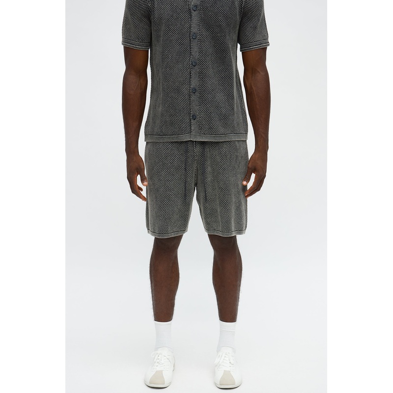 Relaxed Washed Knit Short – Black Wash