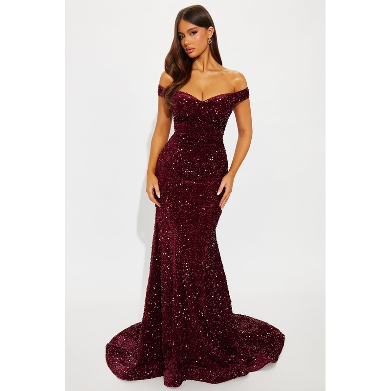 Alora Sequin Maxi Gown – Purple