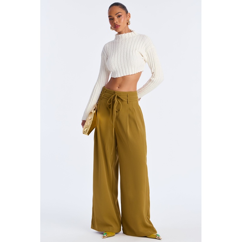 Always Ambitious Belted Trouser Pant 32 – Chartreuse