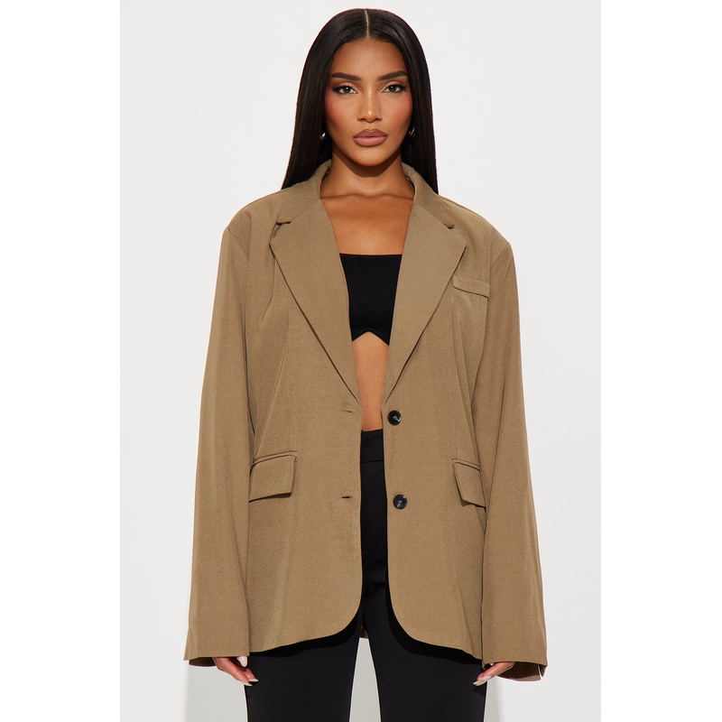 Beatrice Oversized Blazer – Olive