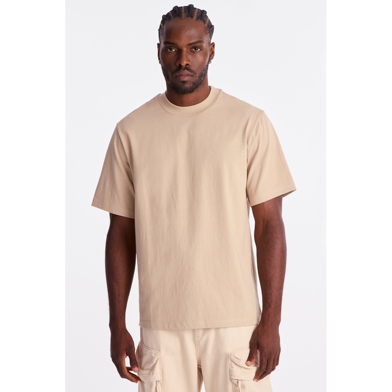 Oversized Heavyweight Tee 240GSM – Beige