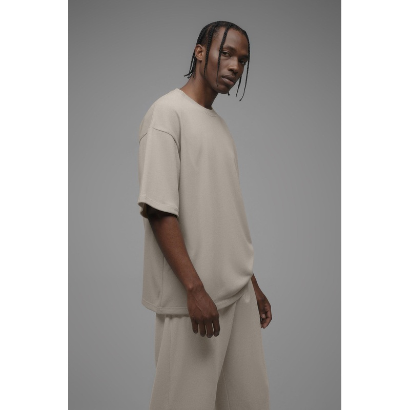 410 Oversized Fleece Tee – Sand