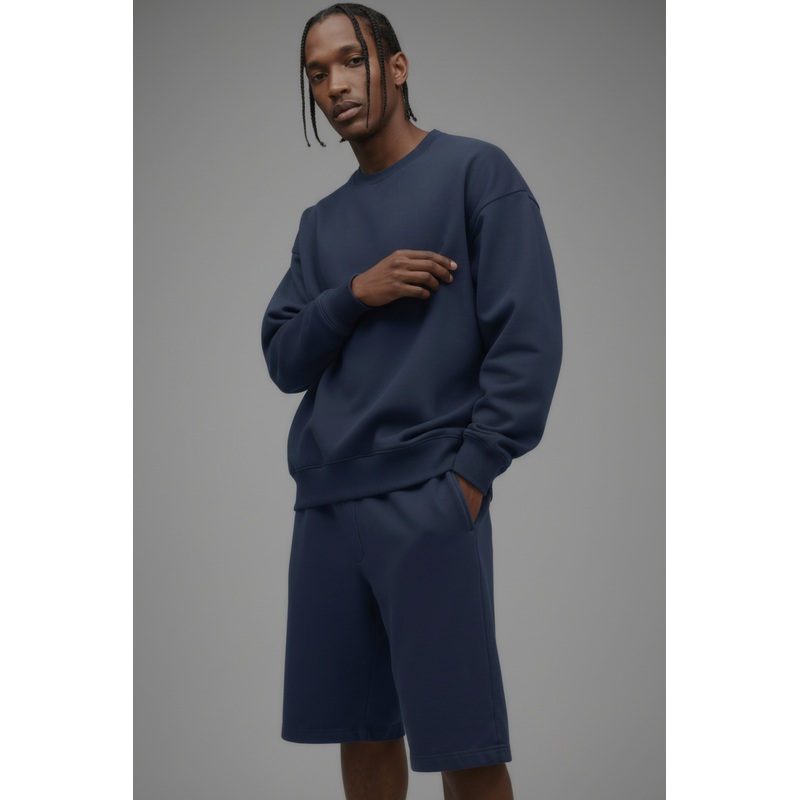410 Oversized Crewneck – Navy