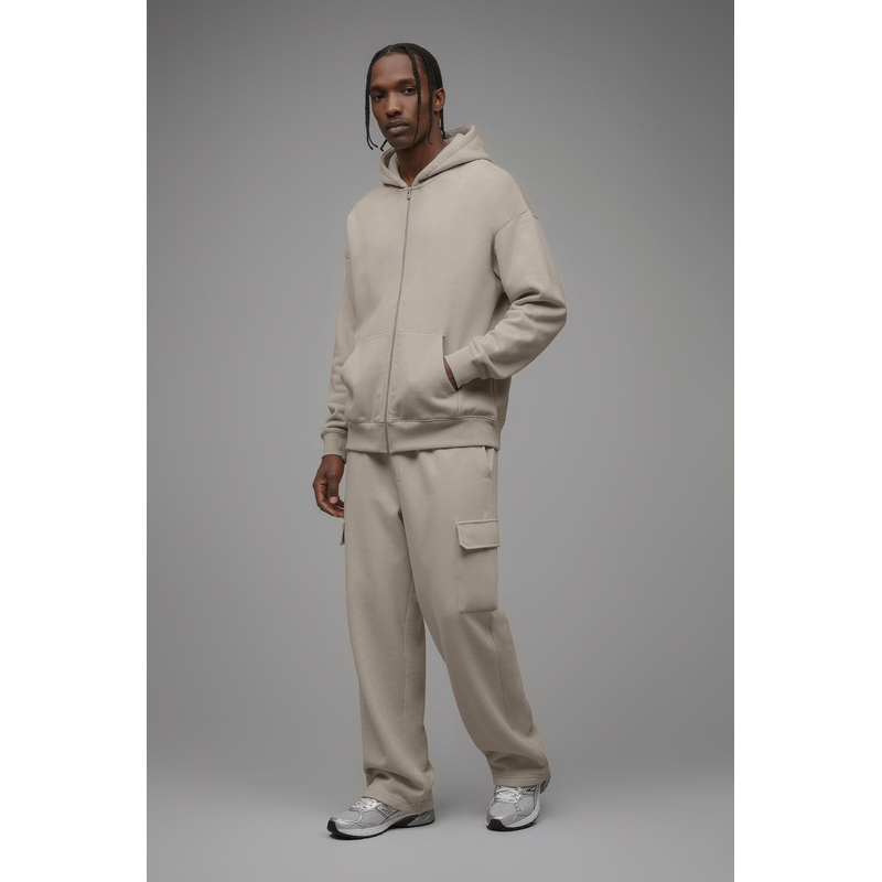 410 Oversized Zip Hoodie – Sand