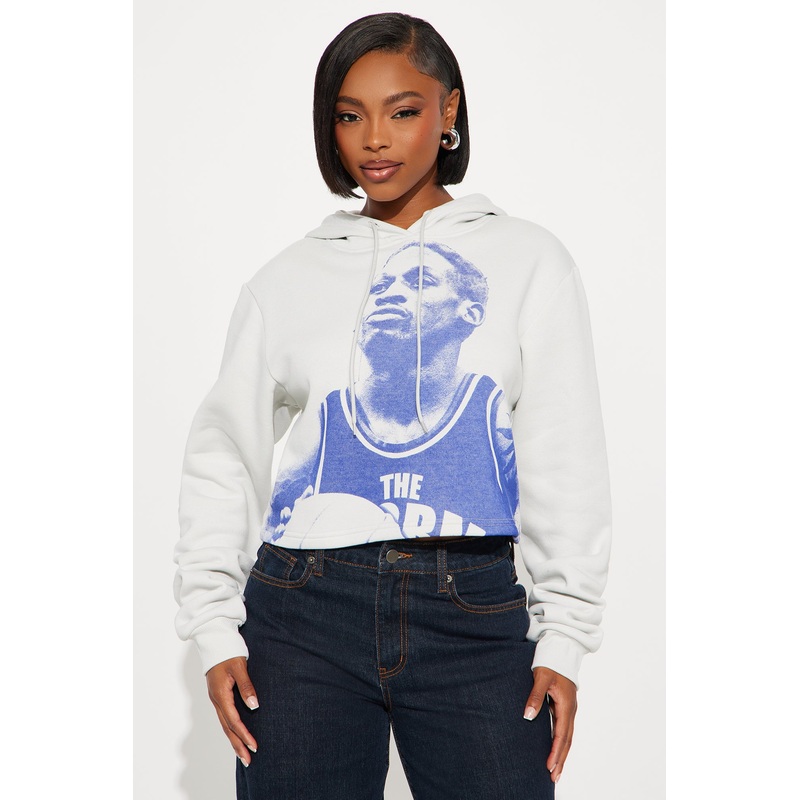 Dennis Rodman Basketball Zip Up Hoodie – White