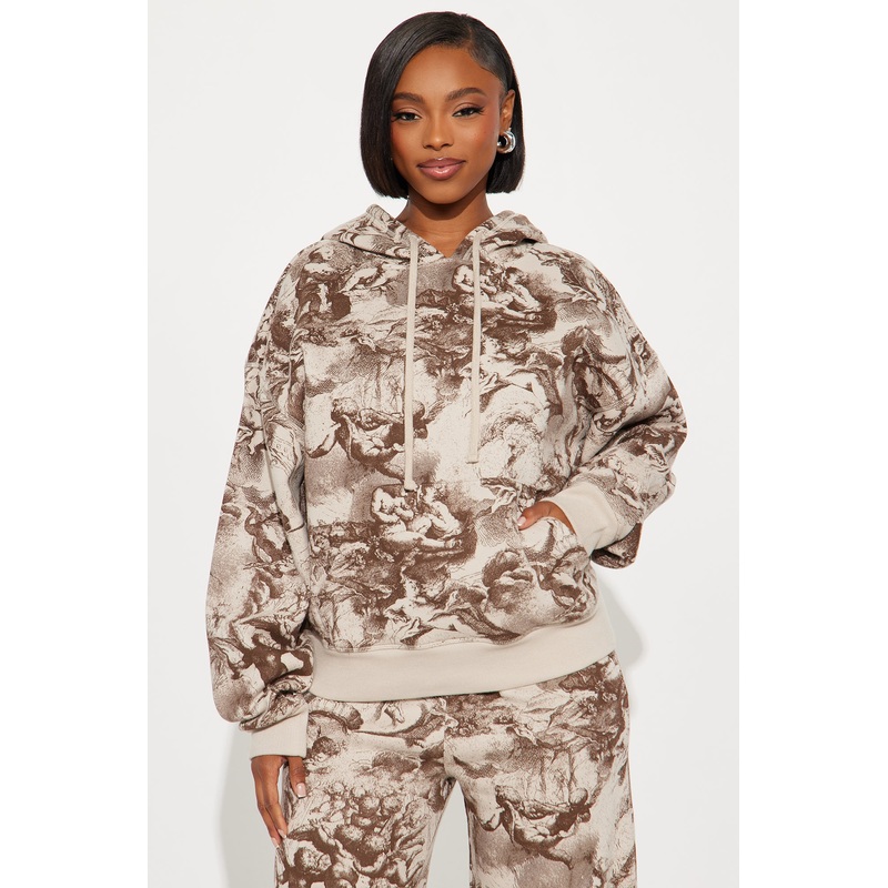 Heaven Made Fleece Oversized Hoodie – Taupe