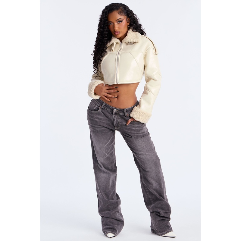 Tall Greyson Low Rise Straight Leg Jeans – Grey