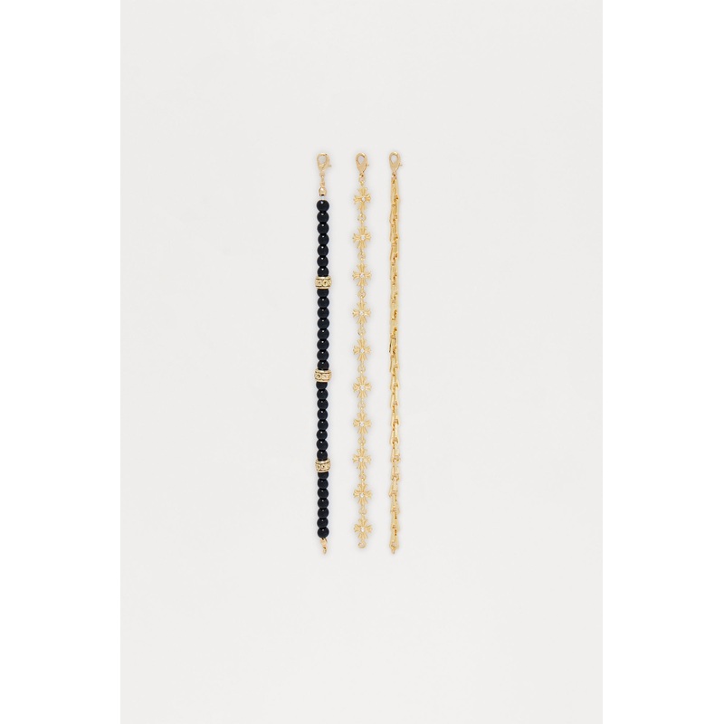 Distinct Mixed Bracelet Set – Gold