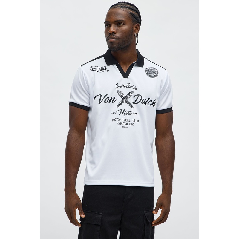 Von Dutch Polo Jersey – White/Black