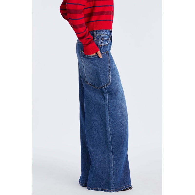 Side Quest Baggy Jeans – Dark Wash