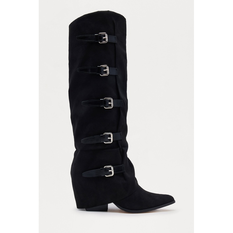 Wait And See Knee High Boots – Black