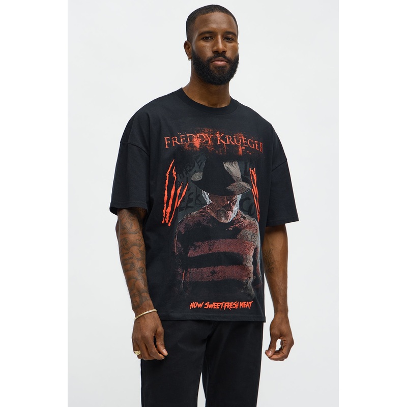 A Nightmare On Elm Street Freddie Krueger Short Sleeve Tee – Black