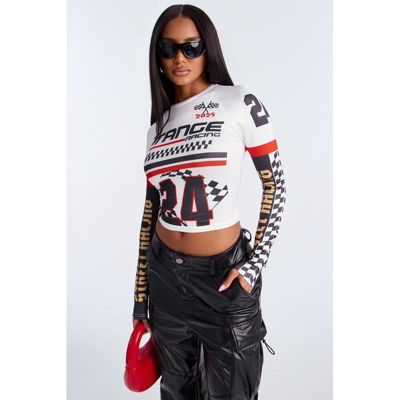 Street Racing 24 Tee – White/Black