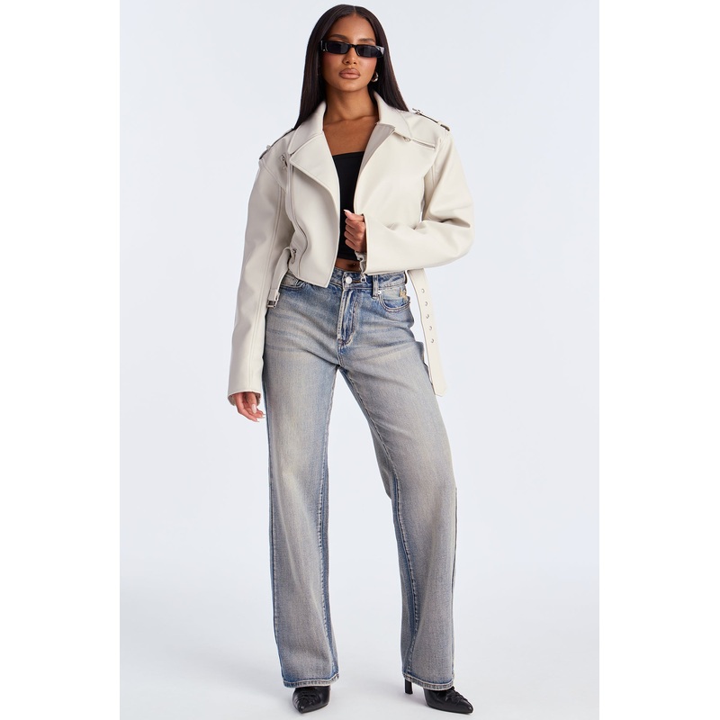 Such A Scandal High Rise Stretch Straight Leg Jeans – Vintage Wash