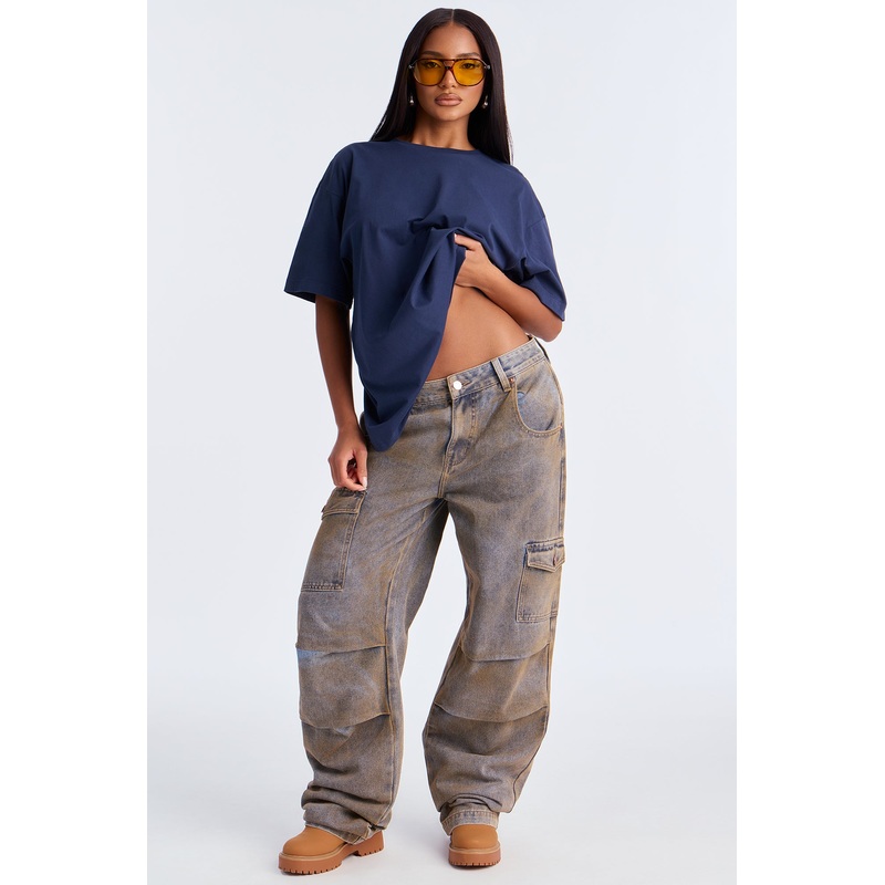 The Oversized Boyfriend Tee – Navy