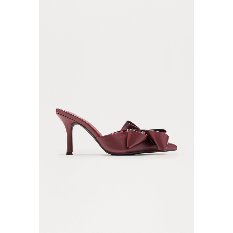 Shia Bow Pumps – Burgundy