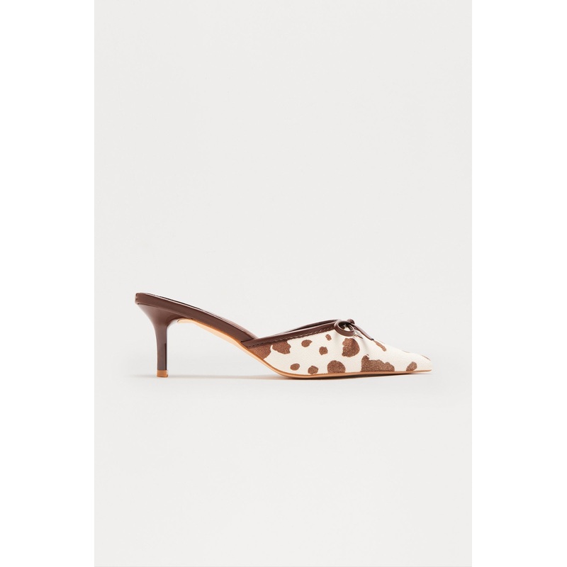 Tawnie Bow Pumps – Brown/combo